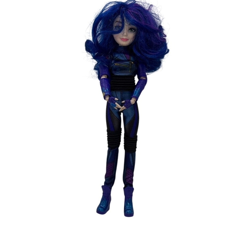 Disney Mal Descendants Fashion Doll Kids 11 inch Blue Purple Excellent Jumpsuit
